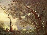 Jean-Baptiste Camille Corot Erinnerung an Mortefontaine Sweden oil painting artist